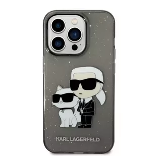 Karl Lagerfeld Etui KLHCP14XHNKCTGK do iPhone 14 Pro Max 6,7" hardcase Gliter Karl&Choupette czarny/black - Etui i futerały do telefonów - miniaturka - grafika 3