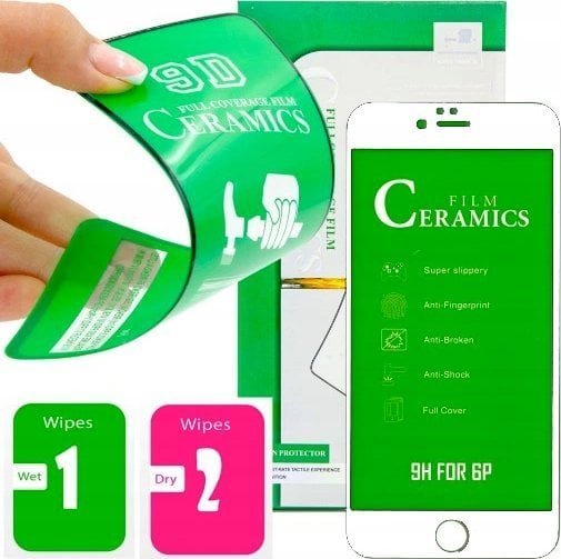 Hello Case Szkło Hybrydowe do Iphone 6 / 6s szybka 9H, pełne 5D, ochronne, na ekran