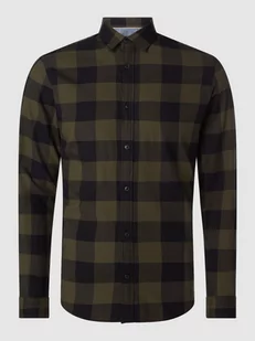 Koszula casualowa o kroju regular fit z diagonalu model ‘Gingham’ - Koszule męskie - miniaturka - grafika 1