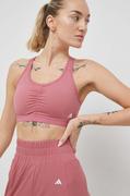 Bielizna sportowa damska - adidas Performance biustonosz do jogi Coreessentials kolor różowy gładki - miniaturka - grafika 1