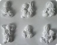 Akcesoria rzeźbiarskie - Zajączki wielkanocne, formy do odlewów gipsowych - miniaturka - grafika 1