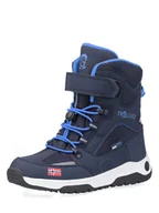 Botki damskie - Trollkids Botki zimowe "Lofoten XT" w kolorze granatowo-błękitnym - miniaturka - grafika 1
