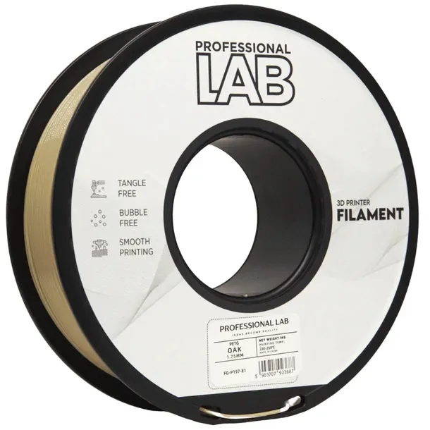 Opinie o Filament PETG Oak Drewno Dąb Prof. Lab. 1,75mm 1kg do Drukarek 3D