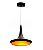 Lampy sufitowe - Lampa sufitowa wisząca LED 11W b.ciepła 3000K ALBENE LED 45° czarny+złoty SPECTRUM - miniaturka - grafika 1