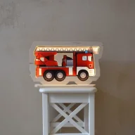 Lampy stojące - Lampka nocna dla chłopca wóz strażacki - miniaturka - grafika 1