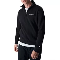 Bluzy sportowe męskie - Bluza Champion Half Zip Fleece 219213-KK001 - czarna - miniaturka - grafika 1