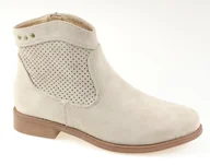 Botki damskie - Botki damskie Cabin H2430-4 beż - miniaturka - grafika 1