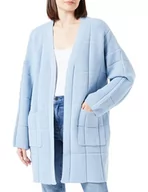Swetry damskie - LEOMIA Damski otwarty kardigan 15624758-LE02, lodowy niebieski, XL/XXL, lodowy niebieski, XL-XXL - miniaturka - grafika 1