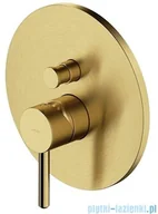 Baterie umywalkowe - Omnires Y bateria natryskowa-wannowa podtynkowa z przełącznikiem mosiądz szczotkowany Y1235BSB - miniaturka - grafika 1