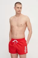 Stroje kąpielowe - adidas szorty kąpielowe kolor czerwony - miniaturka - grafika 1