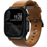 Akcesoria do smartwatchy - Nomad Pasek skórzany Modern Band do Apple Watch 49/46/45/44 mm, jasnobrązowo-czarny - miniaturka - grafika 1