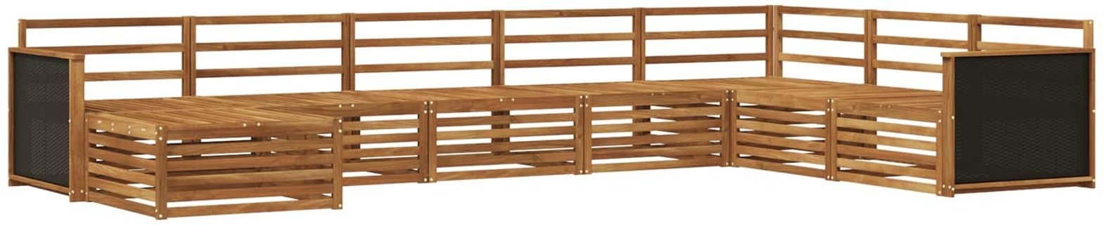 vidaXL Zestaw sof na zewnątrz 8 pcs naturalny