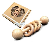 Gryzaki dla dzieci - Gryzak drewniany dla dziecka na ząbkowanie w eko pudełku - miniaturka - grafika 1