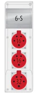 Rozdzielnie elektryczne - Pawbol Rozdzielnica R-BOX SLIM 2x16A/5p 1x32A/5p 6S B.SLIM-6S-7 B.SLIM-6S-7 - miniaturka - grafika 1