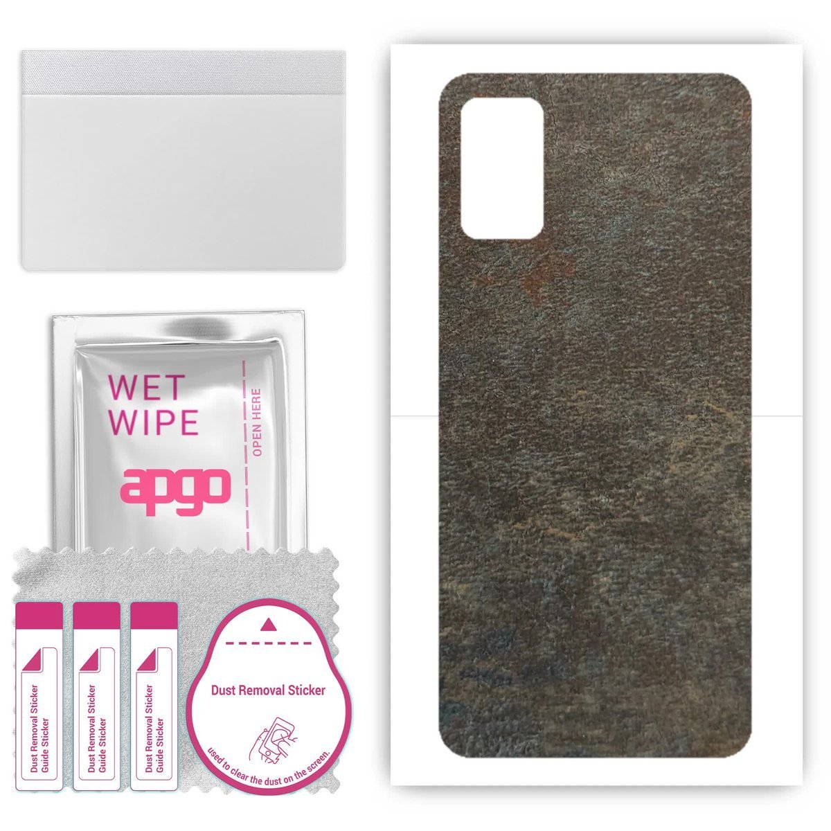 Folia naklejka skórka strukturalna na TYŁ do Samsung Galaxy A41 - Kamień Księżycowy - apgo SKINS