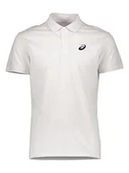 Koszulki sportowe męskie - asics Sportowa koszulka polo w kolorze białym - miniaturka - grafika 1