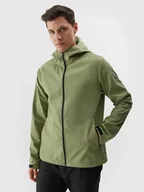 Kurtki męskie - Kurtka męska softshell wiatroodporna 4F 4FWAW24TSOFM283-43S Zielony - miniaturka - grafika 1