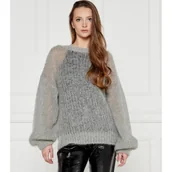 Swetry damskie - BOSS BLACK Wełniany sweter Fablura | Loose fit - miniaturka - grafika 1