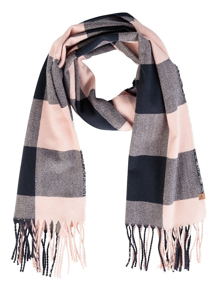 Camel Active Szal w kolorze jasnoróżowo-granatowym