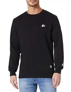 Swetry męskie - STARTER BLACK LABEL Męska bluza Essential Crewneck sweter z wyszywanym logo, okrągły dekolt, wysokiej jakości branding, rozmiary S do XXL - grafika 1