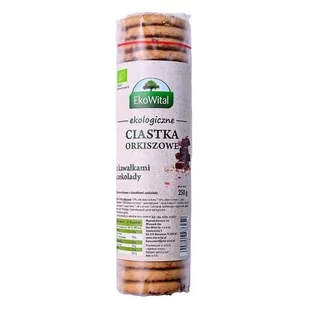 Ciastka orkiszowe pełnoziarniste z kawałkami czekolady BIO 250 g 5908249976252 - Zdrowa żywność - miniaturka - grafika 1