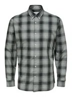 Koszule męskie - Selected Homme Koszula Theo 16087696 Szary Slim Fit - miniaturka - grafika 1