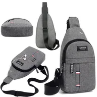 Nerki - Plecak jednoramienny nerka na ramię saszetka sportowa pojemna materiałowa - miniaturka - grafika 1