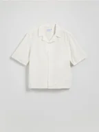 Koszule męskie - Reserved - Bawełniana koszula oversize - biały - miniaturka - grafika 1