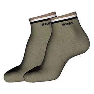 Skarpetki męskie - BOSS Męskie 2P SH Stripe CC Short Socks, Light/Pastel Green, 39-42, Light/Pastel Green, 42 EU - grafika 1