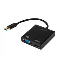 Adaptery i przejściówki - Logilink Adapter USB USB 3.0 Combo do VGA / HDMI UA0234 - miniaturka - grafika 1