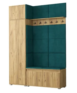 Szafa z siedziskiem tapicerowanym garderoba dąb craft P3-C39 - Meble do przedpokoju - miniaturka - grafika 1