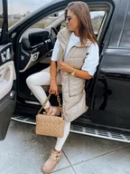 Kamizelki damskie - Kamizelka damska pikowana MARIEL beżowa Dstreet TY3015-L - miniaturka - grafika 1