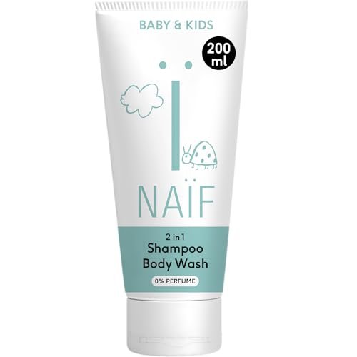 Naïf - Szampon i płyn do mycia ciała 2 w 1 - dla niemowląt i dzieci - 0% perfum - 200ML
