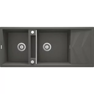 Deante Magnetic Zlewozmywak granitowy dwukomorowy 116x50 cm antracyt metalik ZRMT213 - Zlewozmywaki - miniaturka - grafika 2