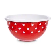 Miski i półmiski - Orion Miska emaliowana CZERWONA W GROCHY 12 cm 124774 - miniaturka - grafika 1