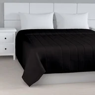 Narzuty - Narzuta pikowana w pasy, Black (czarny), 60 x 120cm, Cotton Story - miniaturka - grafika 1