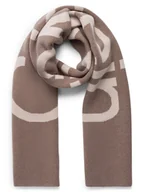 Apaszki i szaliki damskie - Calvin Klein Szalik damski Kobiety Wełna szary|beżowy wzorzysty, ONE SIZE - miniaturka - grafika 1