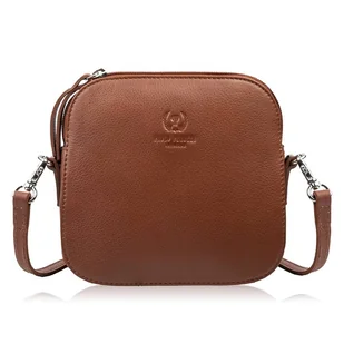 Mała torebka damska skórzana kopertówka na ramię do ręki koniakowa AY-24-CG - Torebki damskie Mała torebka damska skórzana kopertówka na ramię do ręki koniakowa AY-24-CG - Torebki damskie - miniaturka - grafika 1