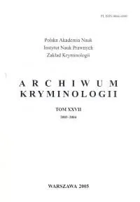 Wydawnictwo Naukowe Scholar Archiwum kryminologii Tom XXXVIII 2016 - Czasopisma - miniaturka - grafika 5
