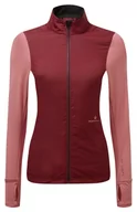 Kurtki i kamizelki sportowe damskie - RONHILL Kurtka biegowa damska TECH HYPERCHILL JACKET bordowa - miniaturka - grafika 1