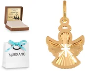 Zawieszki - Złota zawieszka 585 z aniołkiem aniołek prezent - miniaturka - grafika 1