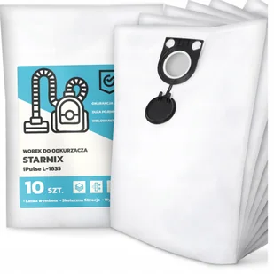 10x Worek do Odkurzacza Starmix iPulse L-1635 Syntetyczny Tekstylny Duży G9 - Worki do odkurzaczy - miniaturka - grafika 1