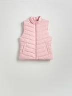 Moda i Uroda OUTLET - Reserved - Krótka pikowana kamizelka - różowy - miniaturka - grafika 1