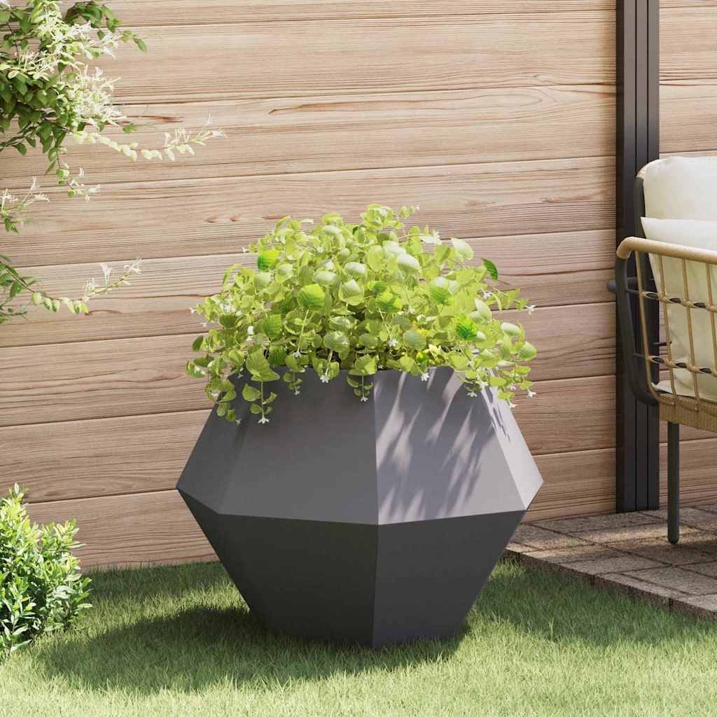 vidaXL Donica Czarny 75 x 75 x 60 cm Stal