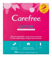 Podpaski - Carefree Wkładki higieniczne Cotton Extract 56 szt, 3574661486314 - miniaturka - grafika 1