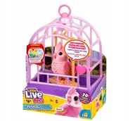Zabawki interaktywne dla dzieci - Little Live Pets /26683/ Mój Prawdziwy Ptaszek Z Klatką Różowy - miniaturka - grafika 1