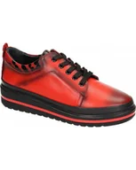 Półbuty damskie - PÓŁBUTY MANITU - 850042-04 CZERWONE - Manitu - miniaturka - grafika 1