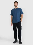 Spodnie męskie - 4F Spodnie casual cargo męskie - czarne M - miniaturka - grafika 1