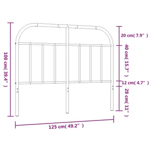 Metalowe wezgłowie, białe, 120 cm Lumarko! - Inne meble do sypialni - miniaturka - grafika 8