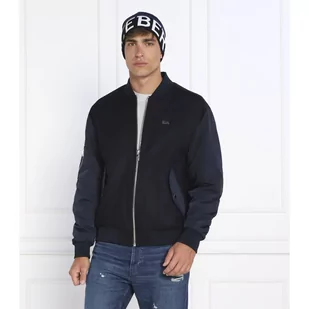 Karl Lagerfeld Wełniana kurtka bomber | Regular Fit | z dodatkiem kaszmiru - Kurtki męskie - miniaturka - grafika 1